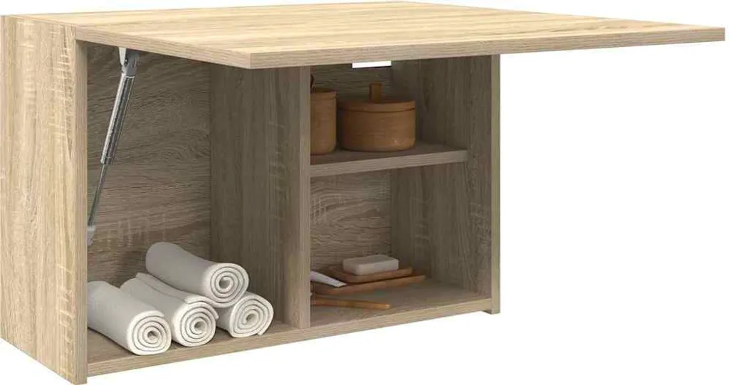 Mobiletto Bagno Sospeso 60x25x40 cm Sonoma Oak - Occasione Online