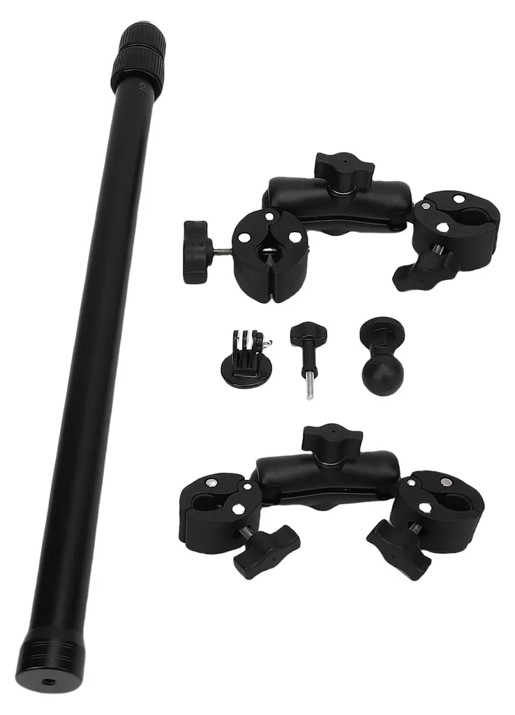 Kit Fixation Caméra Moto pour Vlog et Vidéo 360 avec Support de Guidon
