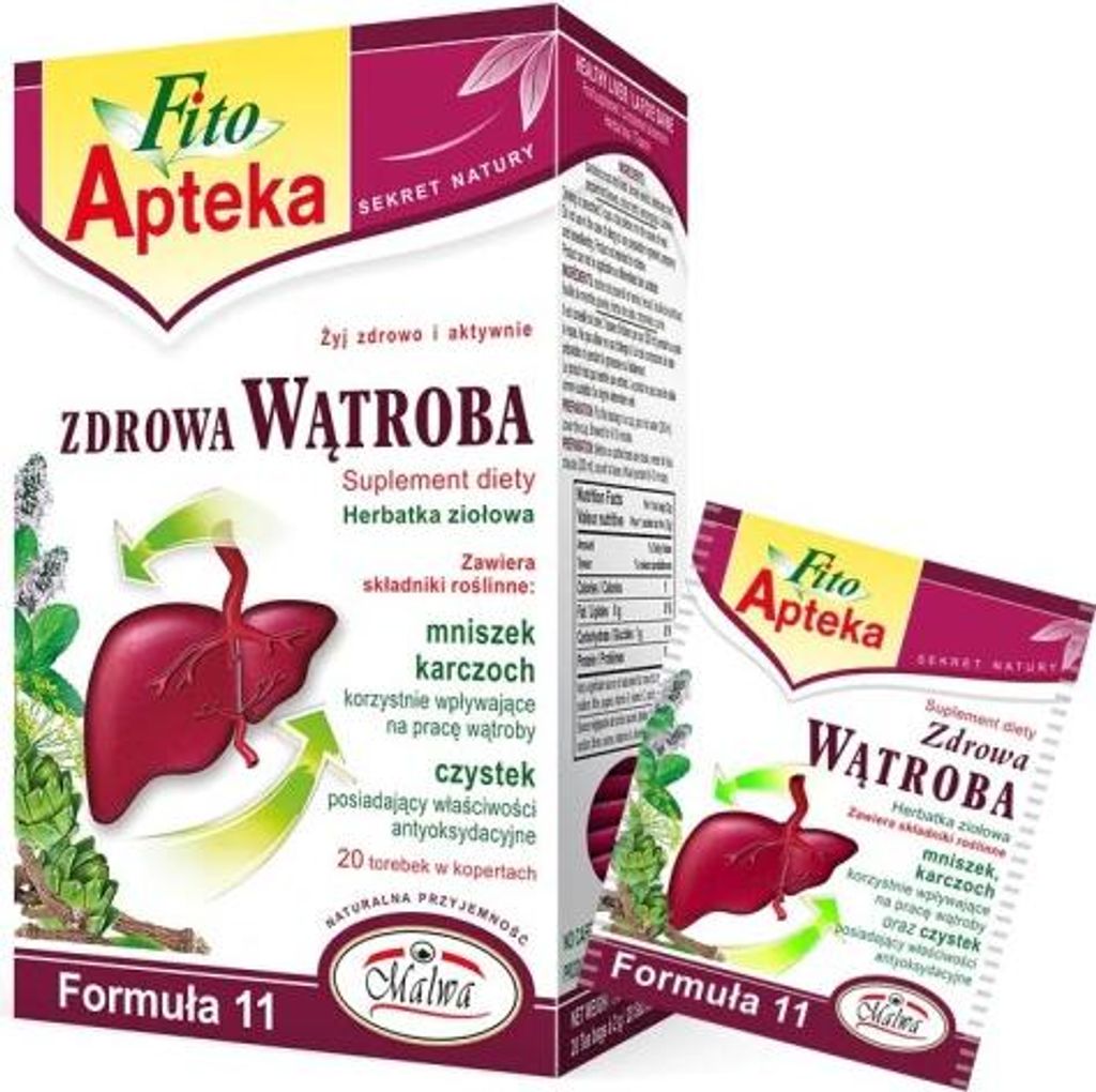 Malwa Fito Apteka Herbata Ziołowa Zdrowa Wątroba Suplement Zdjęcie produktu 