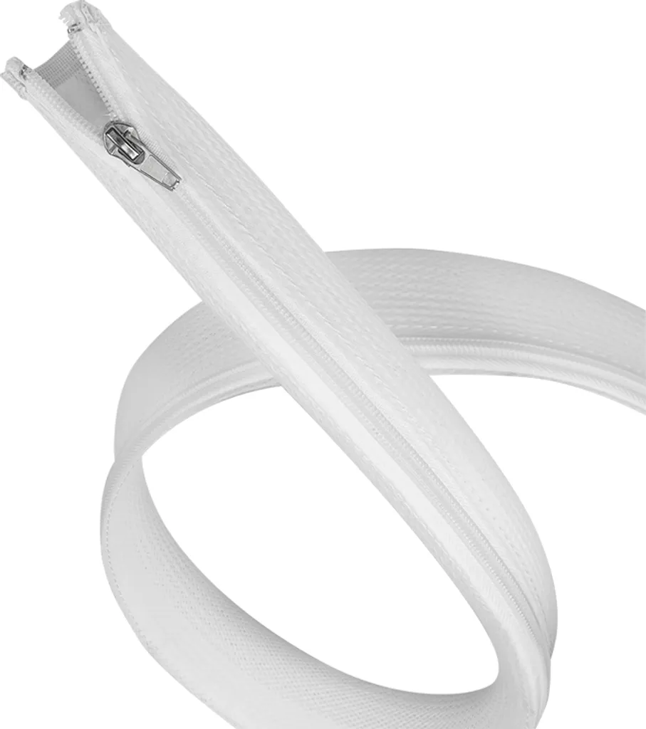 LogiLink KAB0091 Guaina per cavi LogiLink con chiusura lampo, 5,0 m, bianco