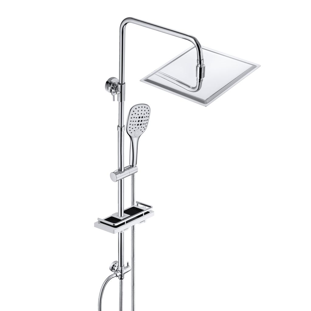JOHO Edelstahl Regendusche Duschsystem Duschset Duschstange Produktbild 