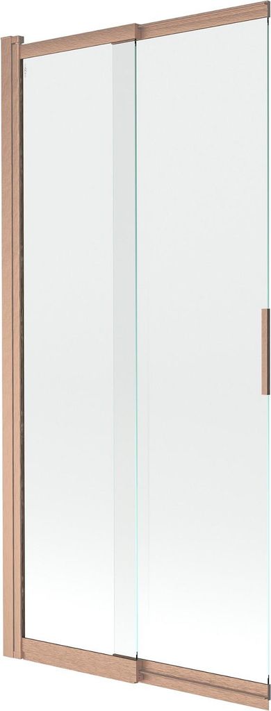 Mexen Fox Duschabtrennung 2-flügelig Schiebetür 85 x 150 cm, transparent, gebürstetes Kupfer - 891-085-002-65-00