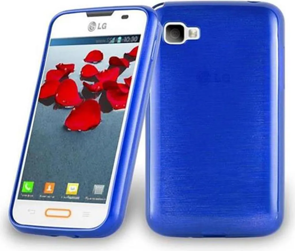 Cover LG L4 II Cadorabo Blu - Protezione Antiurto in Gel Silicone