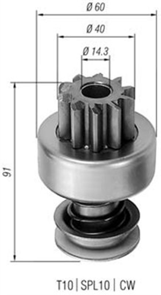 MAGNETI MARELLI 940113020120 Anlasser-Ritzel 9959813 Produktbild 