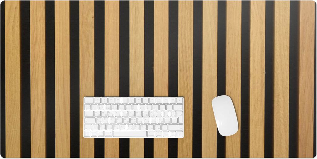Vertikale Holzstreifen – Schreibtischunterlage – Rutschfeste Tischunterlage – Schreibtischmatte für Büro & Zuhause – Schreibunterlage –...