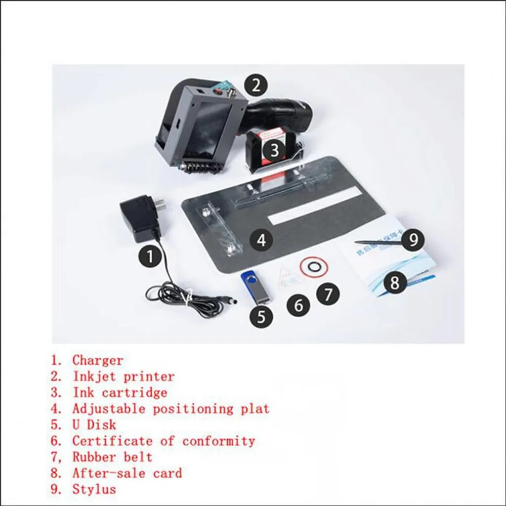 Marqueur industriel portatif jet d'encre pour codes QR et code-barres