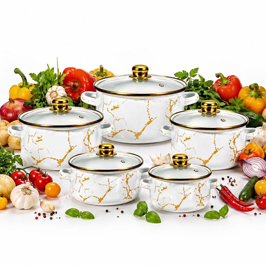 KlönBerg | Set mit 5 Töpfen mit Deckel 16 / 18 / 20 / 22 / Produktbild 