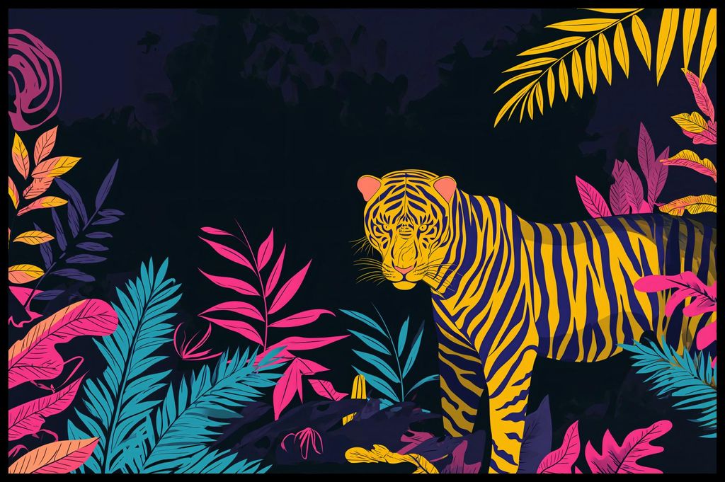Plakat 86,4x56,8cm Tiger im Zorn