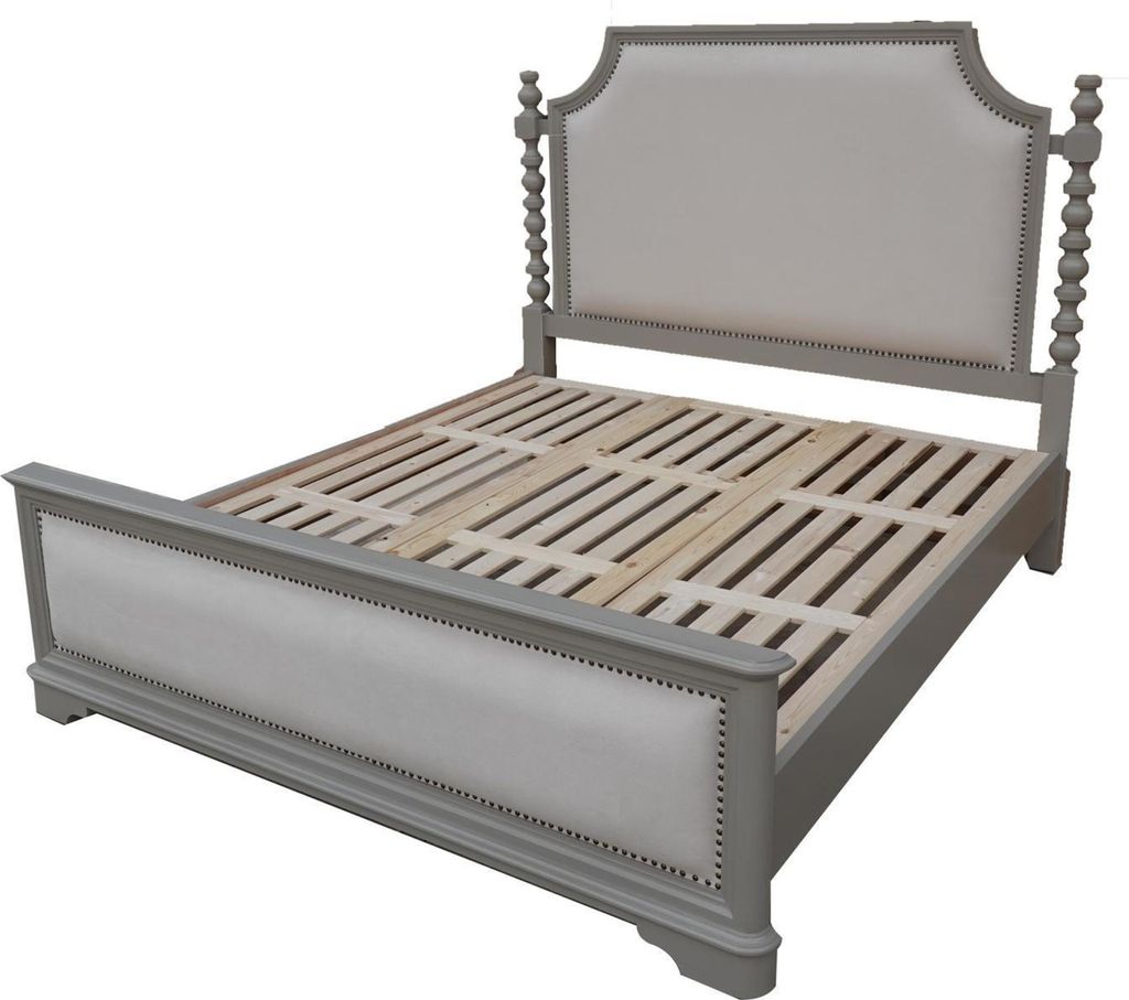 Design Schlafzimmer Bett Luxus Betten Holz Doppel Polster Möbel Kolonial Stil