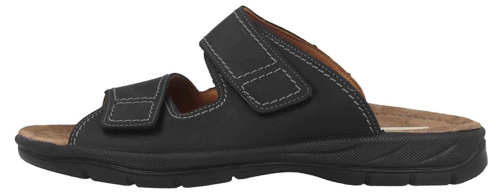 Jomos Herren Echtleder Pantolette 'Tornado' schwarz, Produktbild 