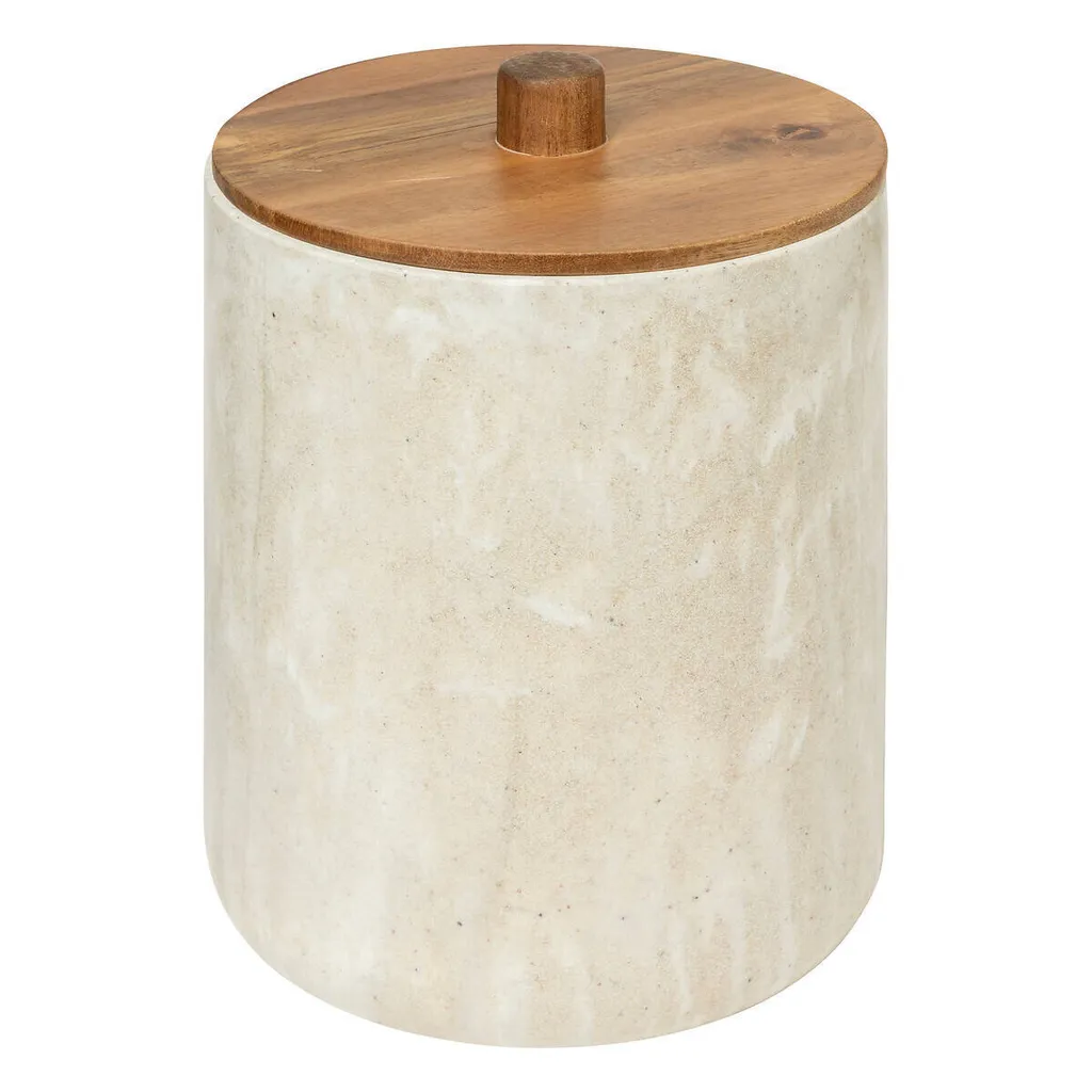 Petite poubelle de salle de bains COME 5L en métal blanc mat durable