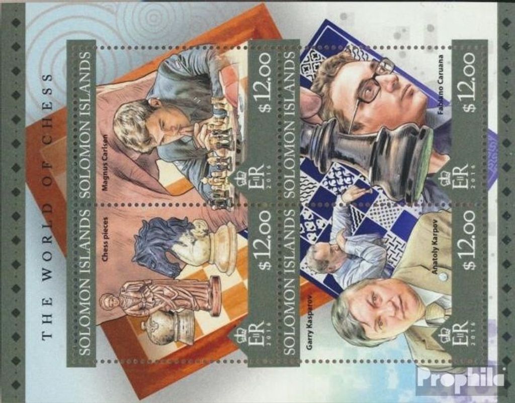 Briefmarken Salomoninseln 2016 Mi 3806-3809 Kleinbogen (kompl. Ausg.) postfrisch Schach