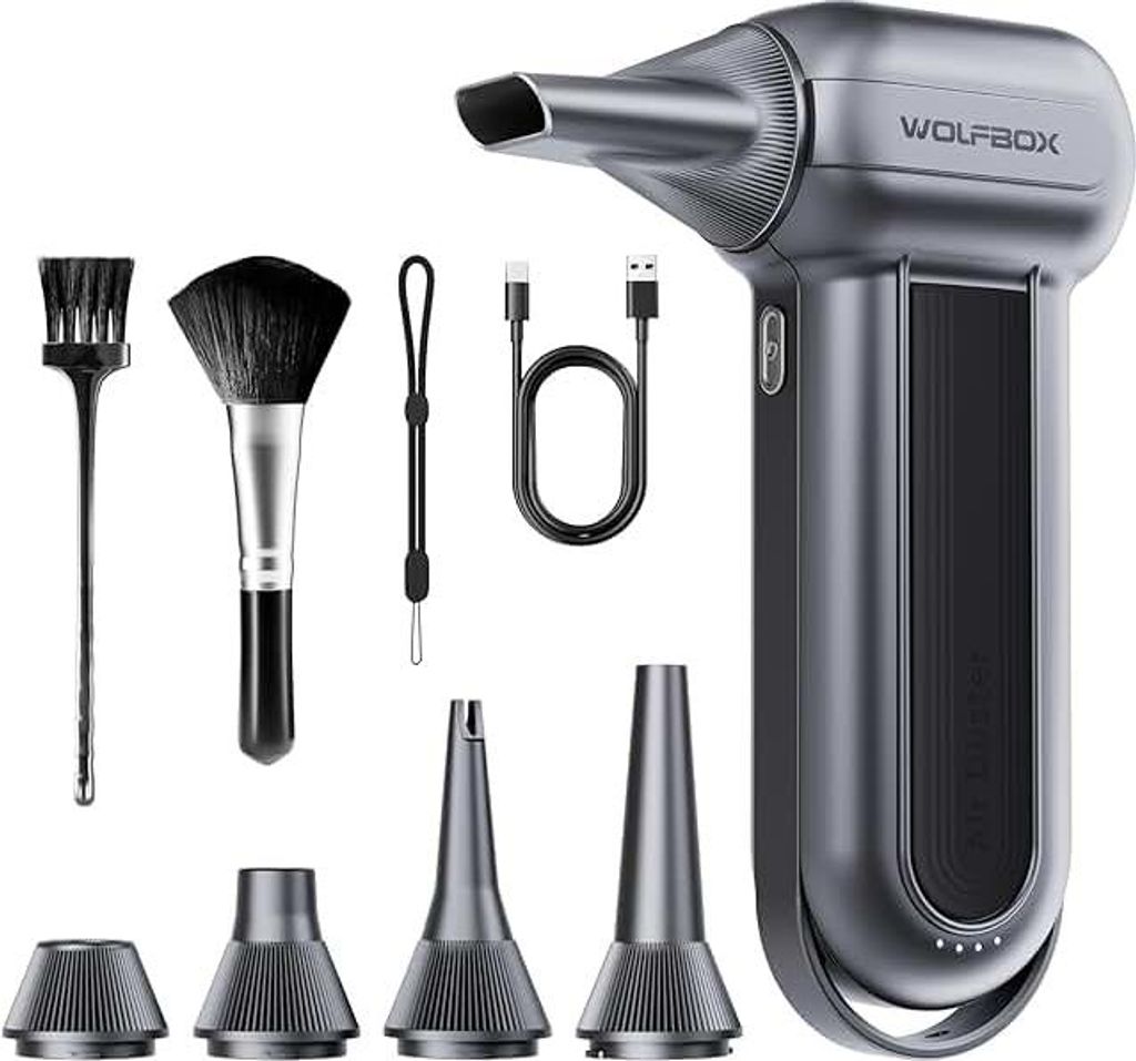 MF100 Electric Air Duster-150000RPM Super Power Cordless Air Duster, wiederaufladbare Luftgebläse, 3-Gang einstellbare Mini-Gebläse, Staubgebläs...