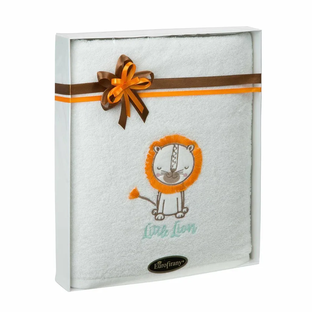 Serviette lion 140x70 coton blanc : fini les irritations après le bain