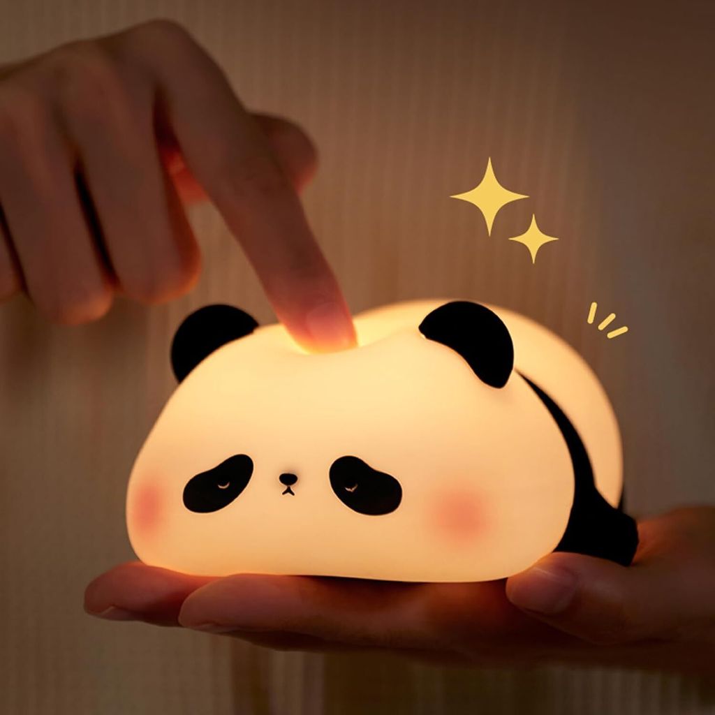 Nachtlicht, Panda Nachtlampe Kinder, 3 Lichtmodi Stilllicht Produktbild 