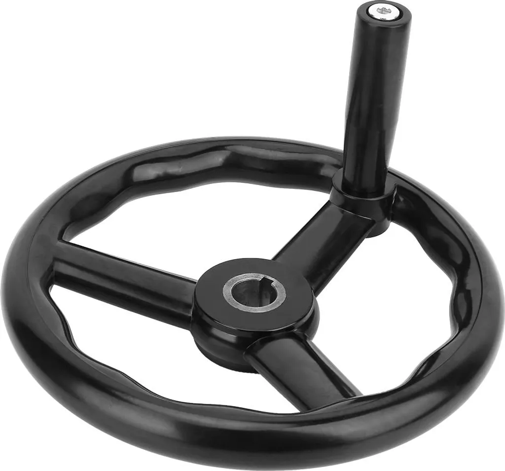 Volant bakélite antidérapant 250 x 25 mm, haute résistance avec poignée