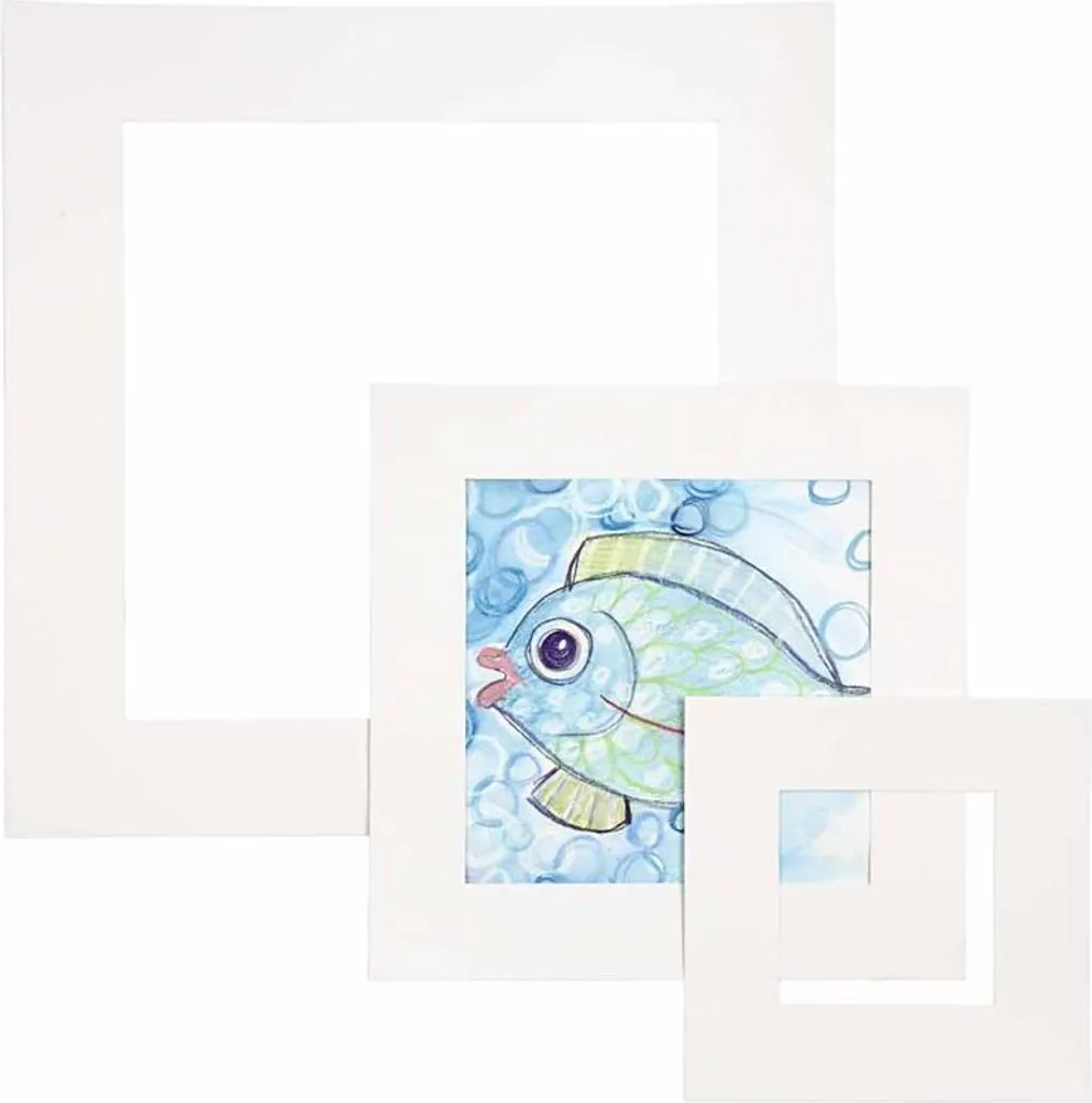 Passe-partout 0,4 mm blanc assortis (75 pièces) - Encadrement Précis