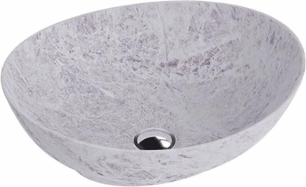 Casa Padrino Luxus Waschbecken Schale Grau 41,5 cm - Badezimmer Accessoires