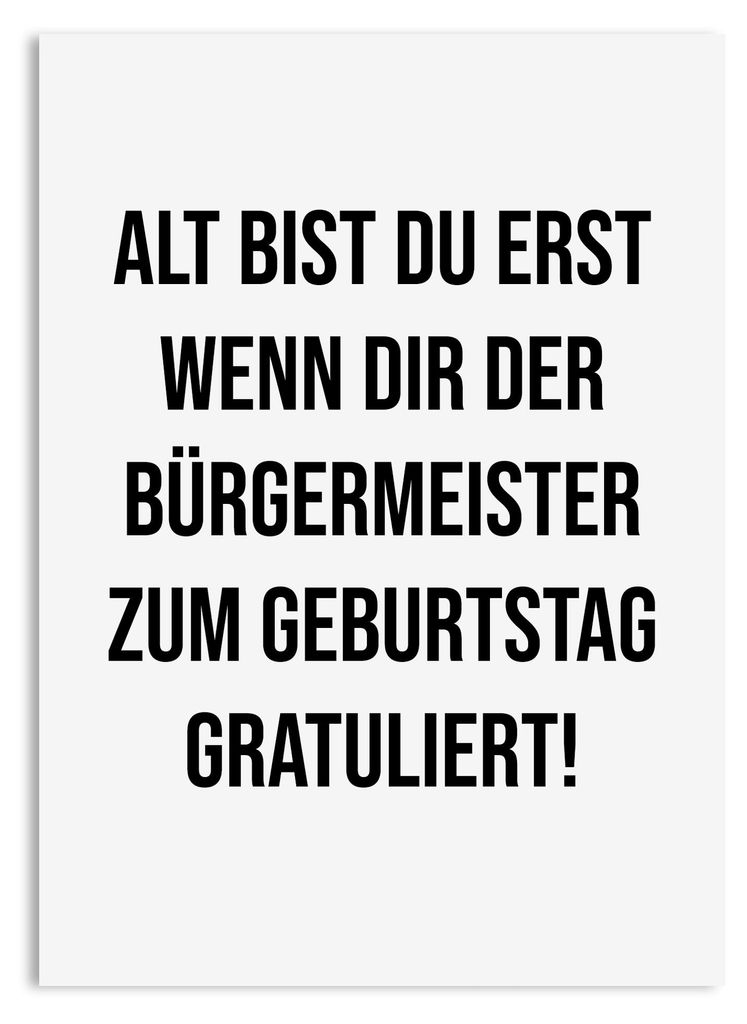 Geburtstagskarte BÜRGERMEISTER lustige Postkarte Produktbild 