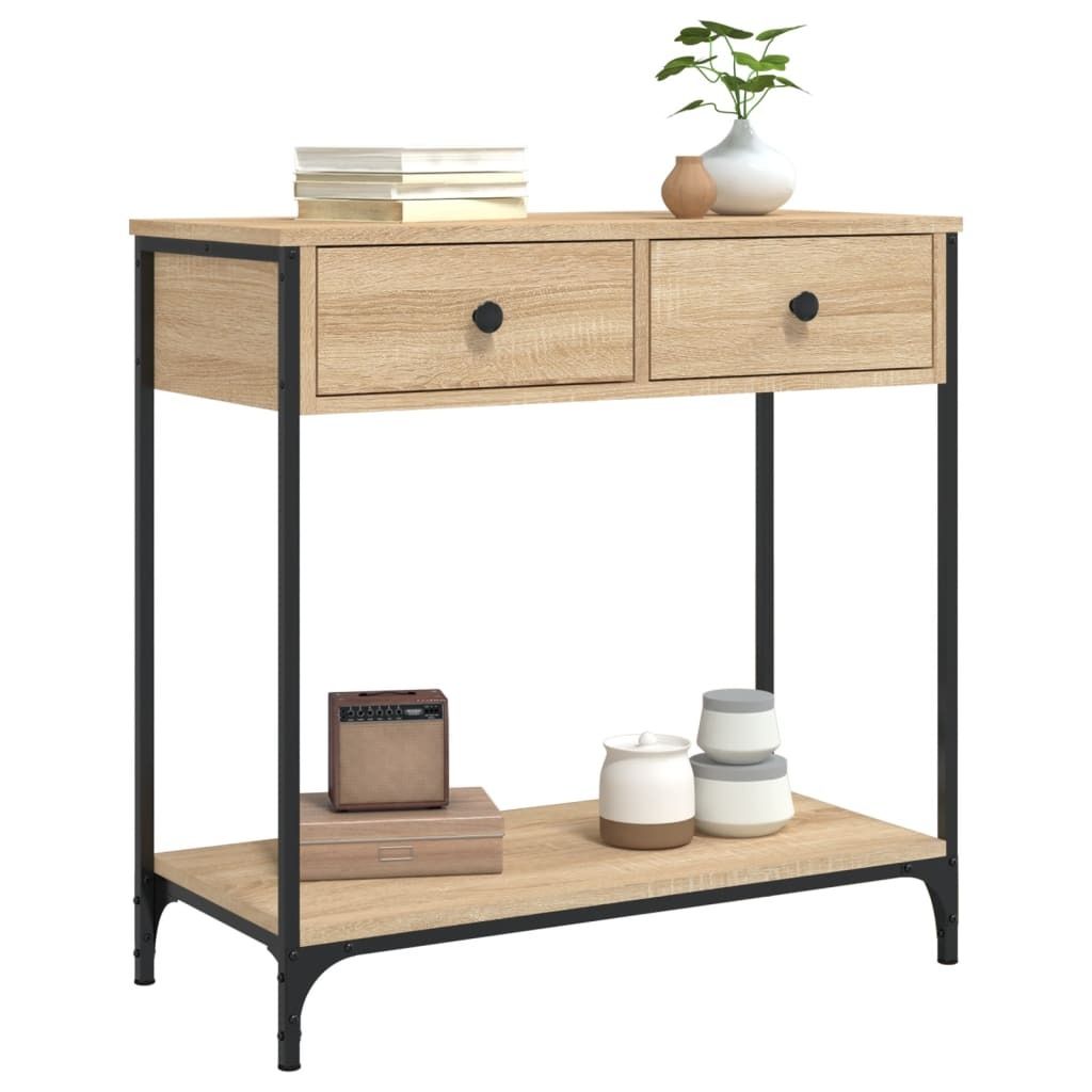 Möbel Konsolentisch/Beistelltisch Moderner design - Sofatisch für Wohnzimmer - Sonoma-Eiche 75x34,5x75 cm Holzwerkstoff Top2774996