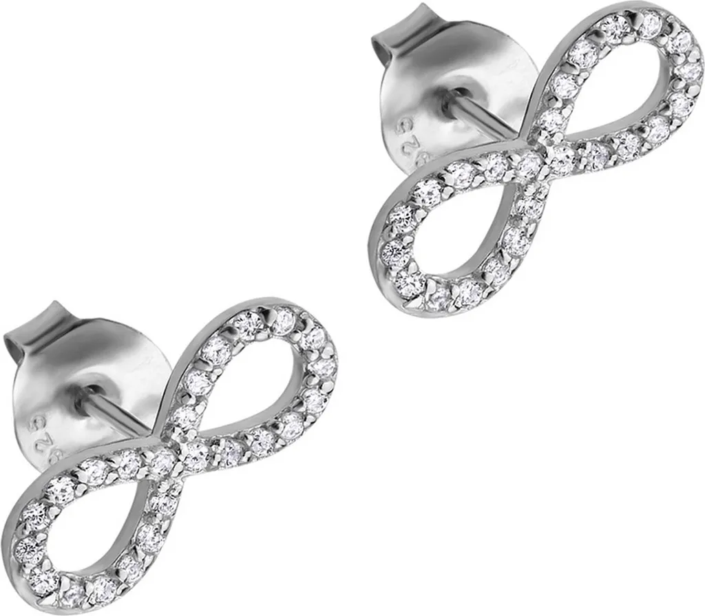 Boucles d'oreilles Argent 925 Anti-allergie Zirconium Infini Femme