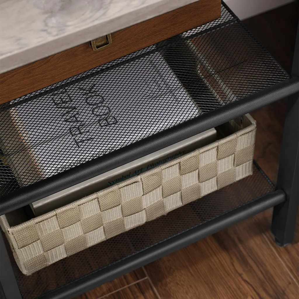 Table d'appoint gain de place grise et noire pour petits espaces