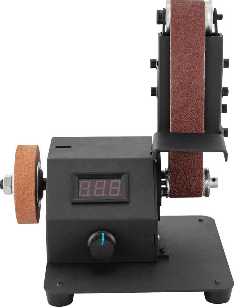Elektrischer Mini-Bandschleifer - 795-Motor - 350 W Kupfermotor - Stufenlose Drehzahl 0–10.000 U/min - EU-Stecker - Für Holz & Metall - Weiß