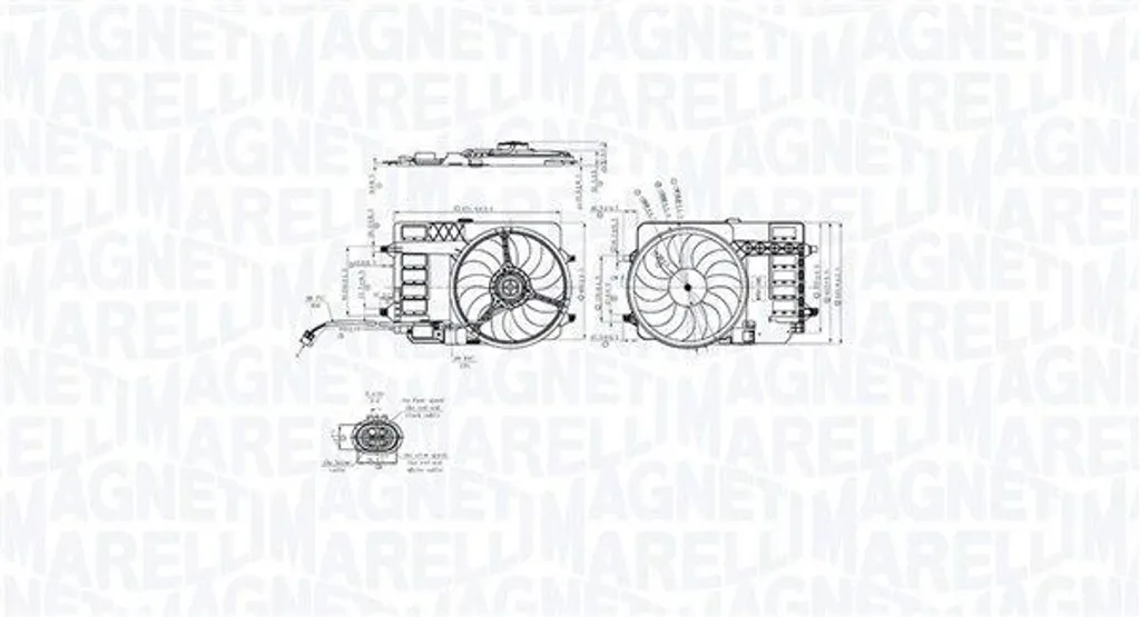 Ventilateur de refroidissement MAGNETI MARELLI 069422859010 MINI R50 R53
