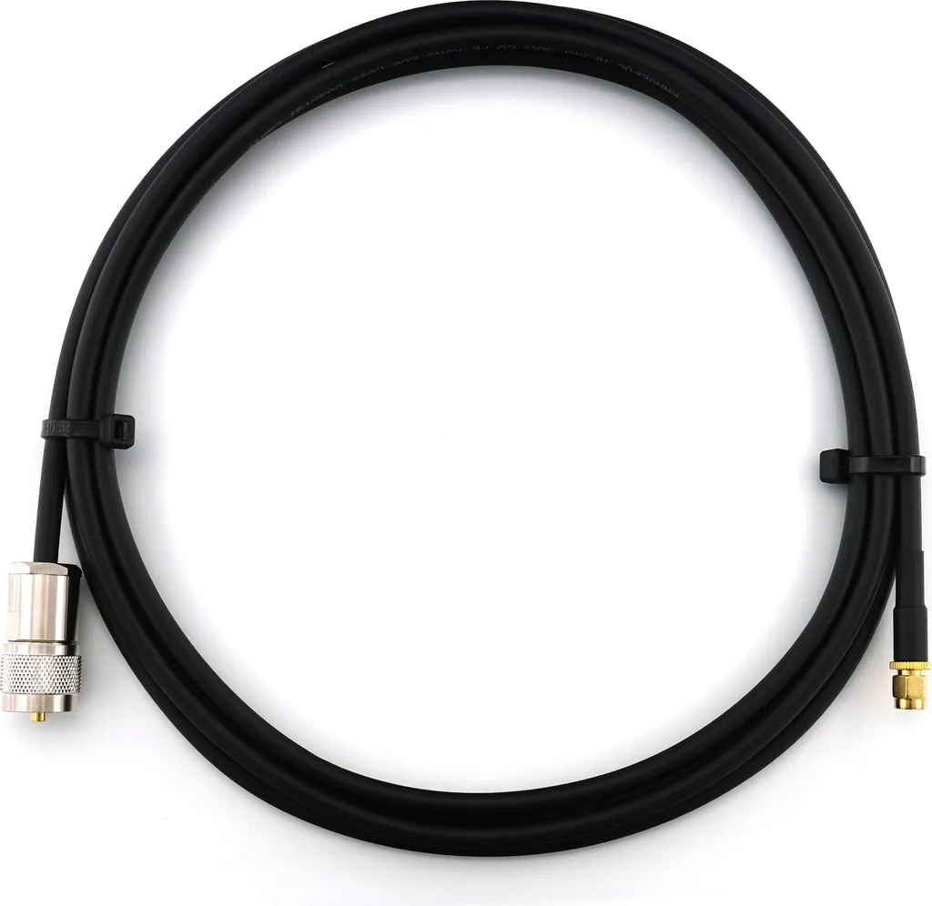 cavo coassiale UHF da PL259 a connettore SMA da 2 m - Cavo di prolunga a bassa perdita HF-240 (equivalente a LMR 240) resistente alle intemperie - Cavo d'antenna PL per antenne radio CB radio HAM radio SWR radioamatoriali - 4