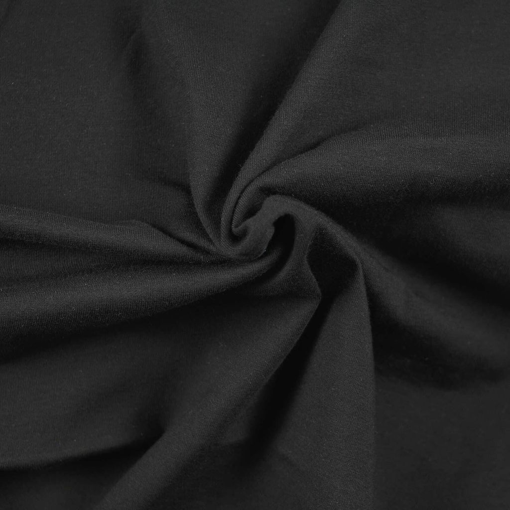 0,5m Baumwoll-Jersey uni Meterware Jersey-Stoff schwarz