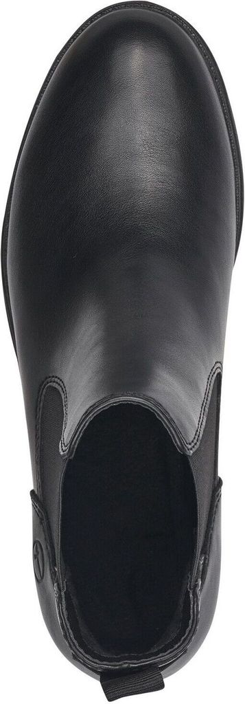 Tamaris Damen Stiefelette Chelsea Boot Stretcheinsätze flach modisch 1-25312-41, Größe:39 EU, Farbe:Schwarz