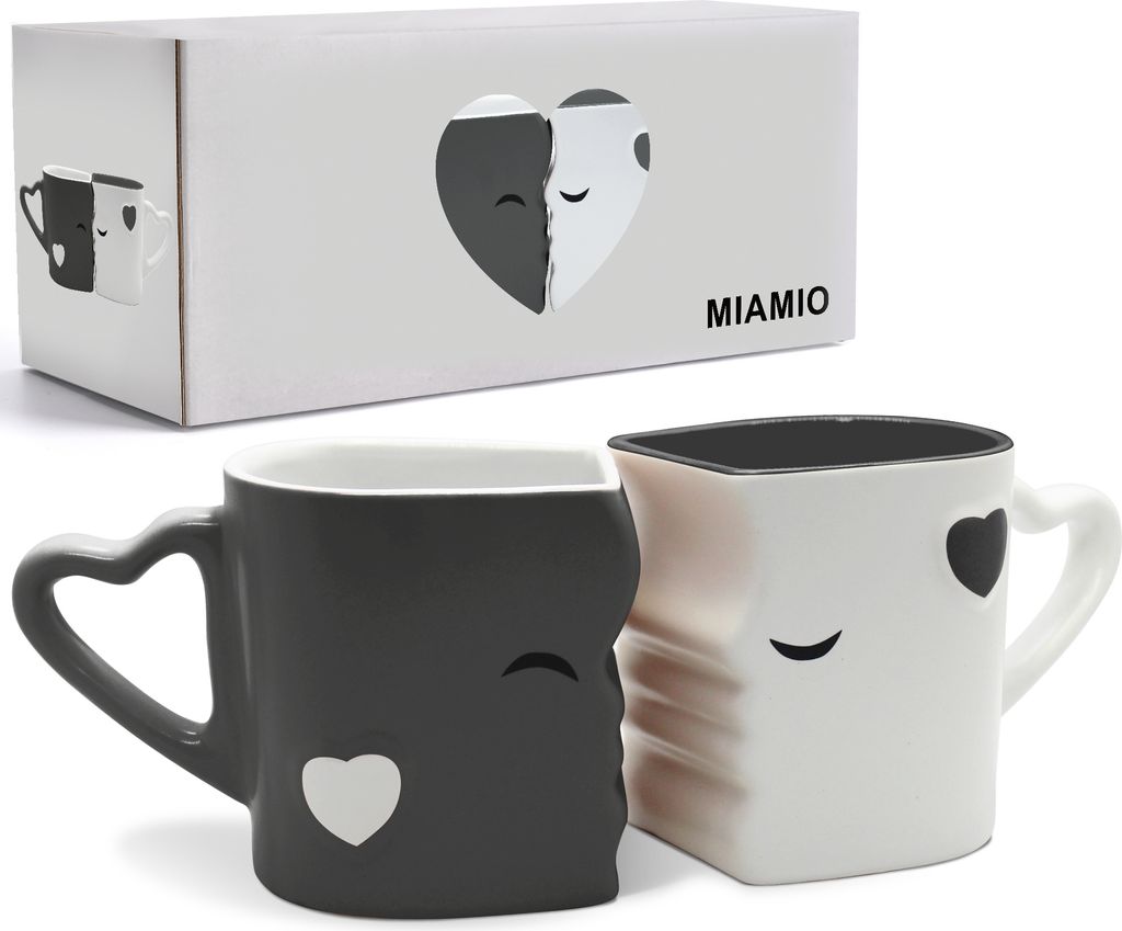 Kissing Mugs Set of 2 Grey Produktbild 