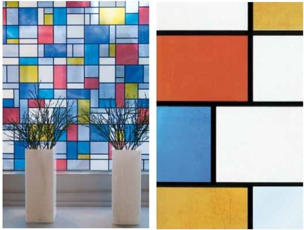 Fensterfolie Mondriaan Adhesive - Klebefilm Bleiglas Look Produktbild 