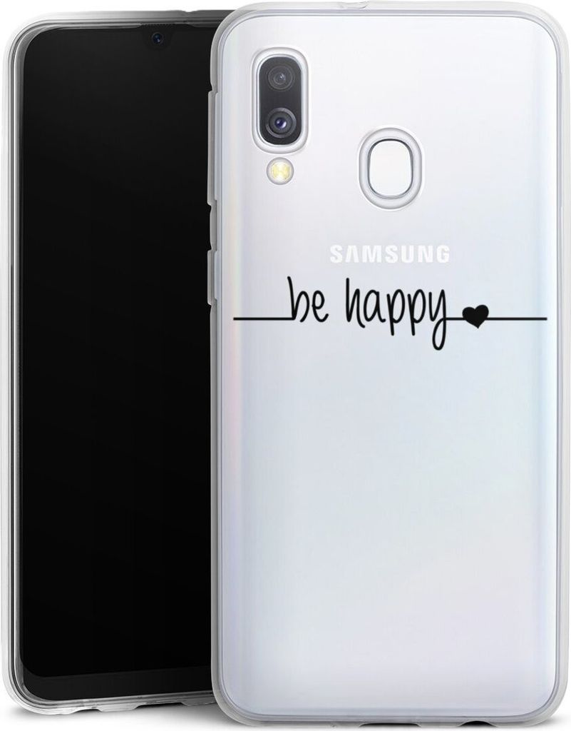 DeinDesign Handyhülle für Samsung Galaxy A40 Silikon Hülle Case Smartphone Schutzhülle Glück Statement Motiv ohne Hintergrund