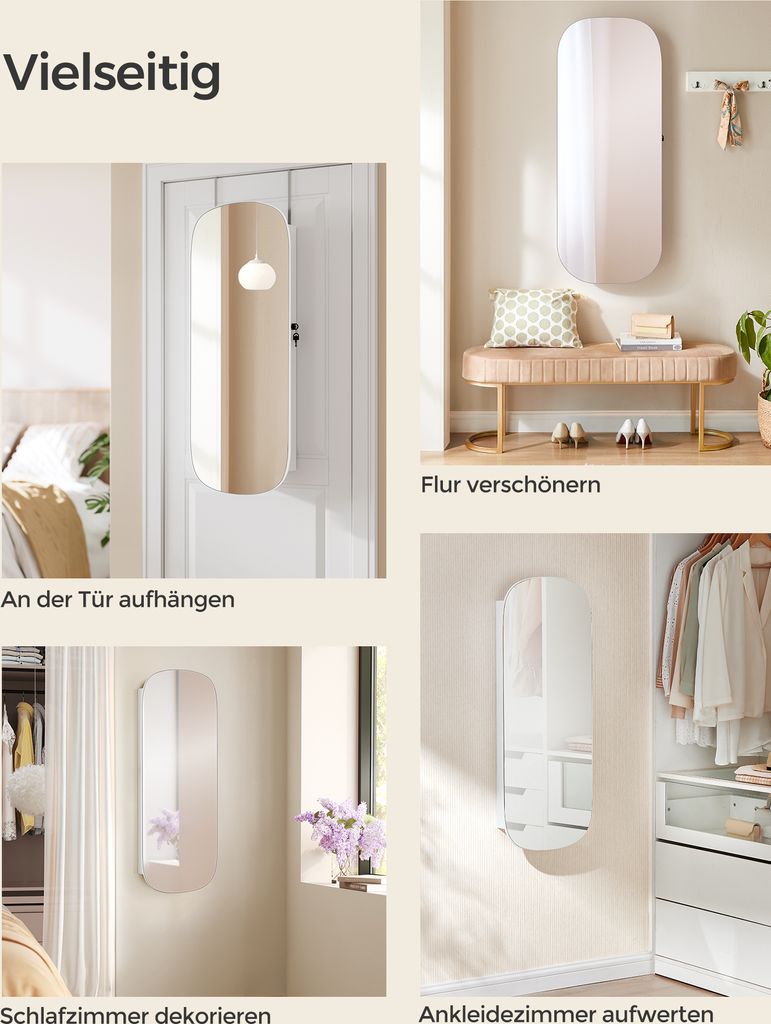 SONGMICS Schmuckschrank, Spiegelschrank, Schmuck-Organizer Produktbild 7