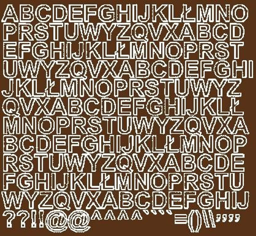 Offerta Lettere Adesive 1,5 cm Marroni Opache - Kit Completo Alfabeto