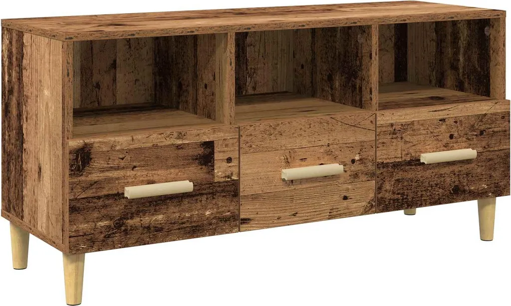 Porta TV SYFAX™ Legno Vecchio 102cm | Mobile Soggiorno Multistrato