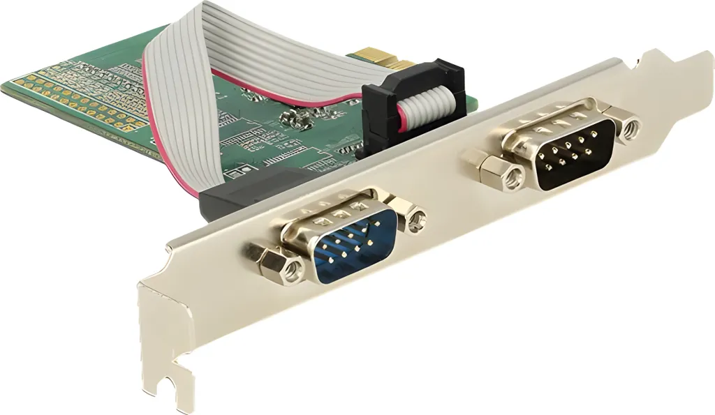 Carte DELOCK PCI Express vers 2 ports Série RS-232 D-Sub9 Mâle