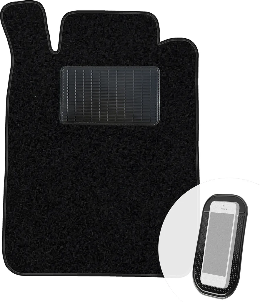 moto-MOLTICO tappetino conducente auto velours lato conducente tappetini auto nero tappetino conducente 1 pezzo adatto per Mercedes-Benz SLK R170 1996-2004