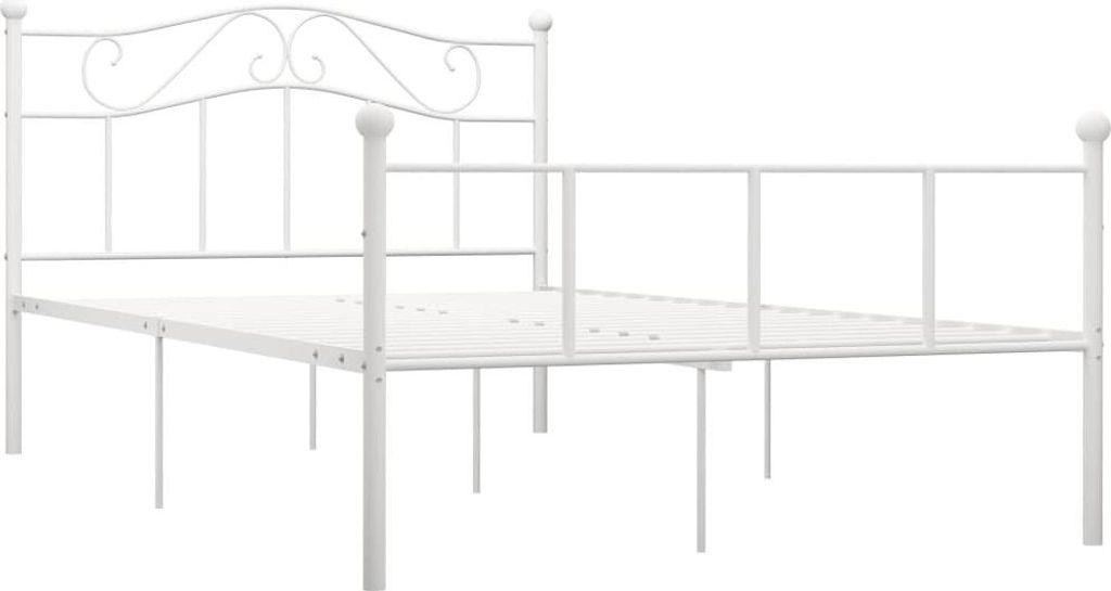 vidaXL Postelový rošt bílý kov 120x200 cm Obrázek produktu 