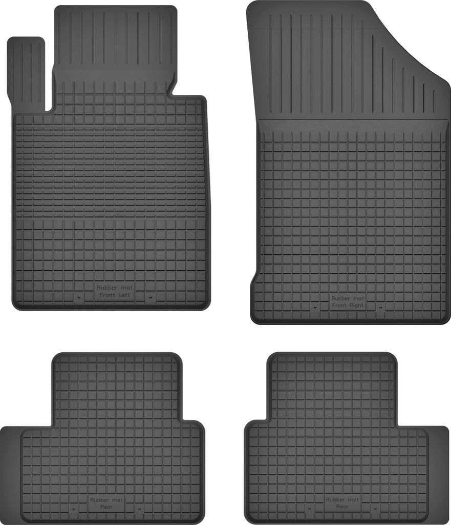 Gummifußmatten 4er Set, universell für: Honda Accord VIII Limousine, Kombi, Tourer (2008-2015)