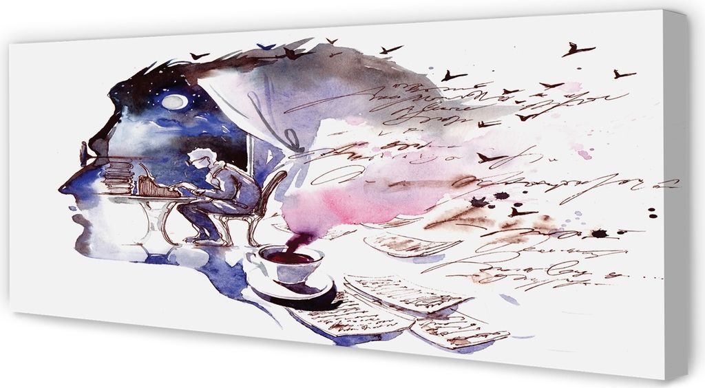 Leinwandbild 125x50 Wandkunst Bild eines Gesichts des Mannes