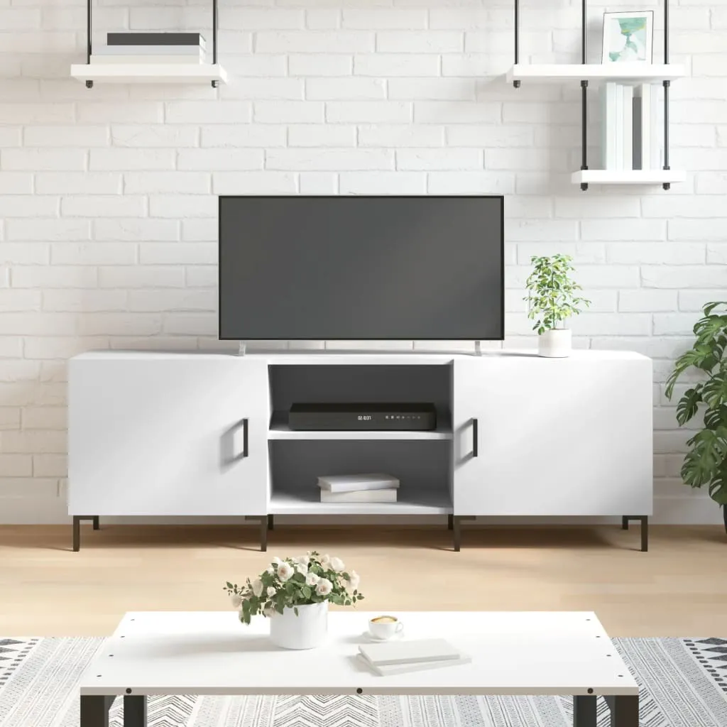 Mobile TV Soggiorno Bianco 150x30x50 cm | Design Living Store