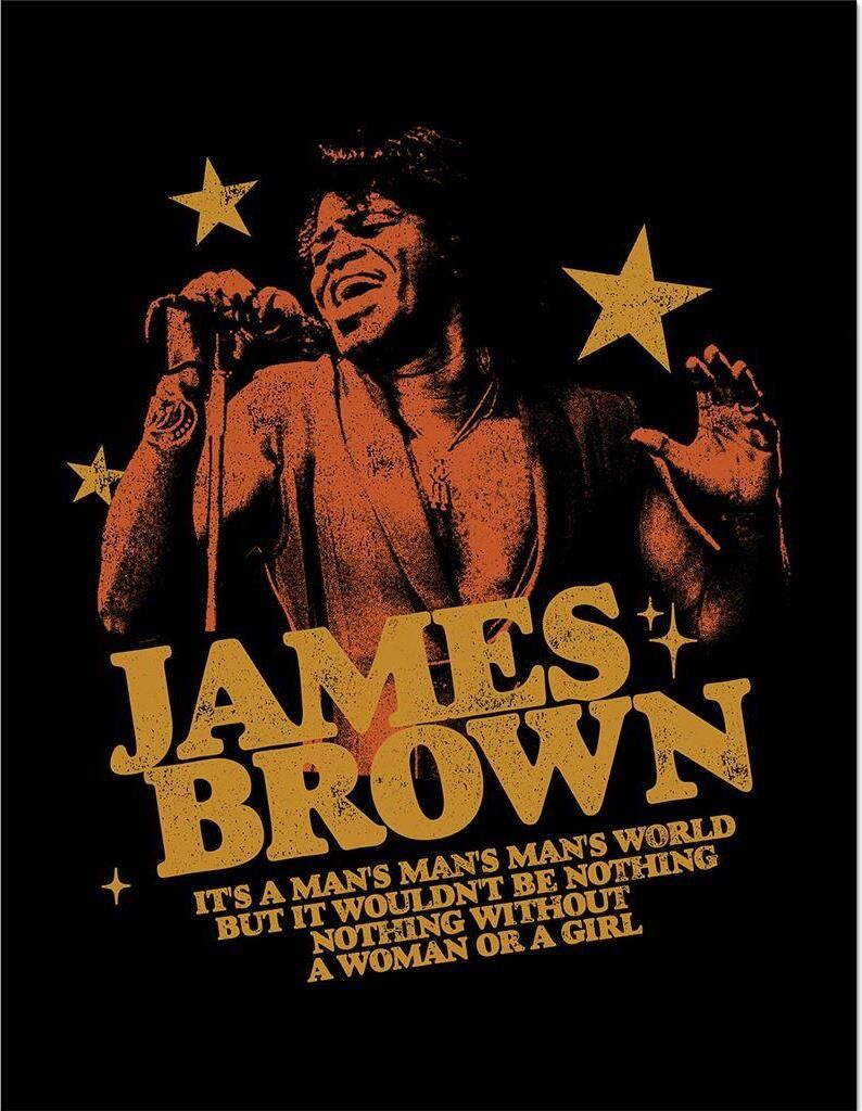 James Brown - Gerahmtes Poster "Man's World" PM11367 (40 cm x 30 cm) (Schwarz/Gold)