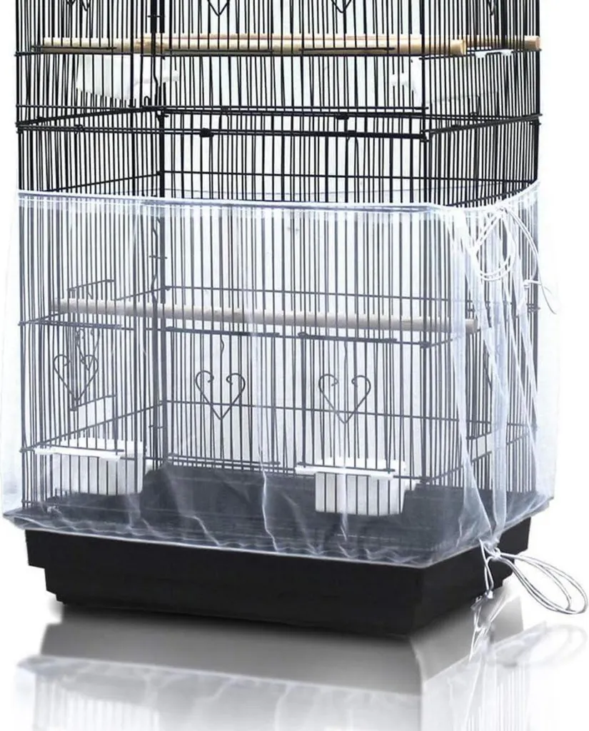 ASOCEA Filet en nylon réglable pour cage d'oiseaux et perroquets