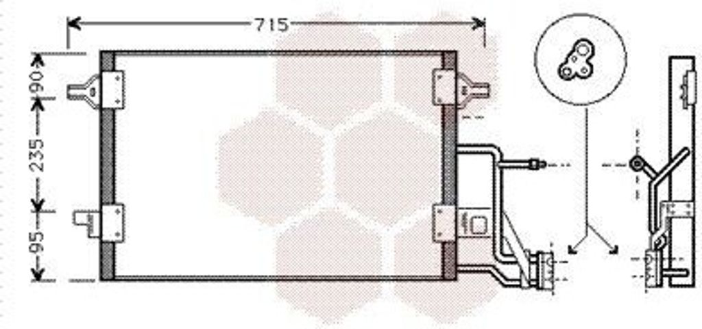 VAN WEZEL 03005173 - OE 4B0260403S Klimakondensator für A4 (8D), Passat (3B)