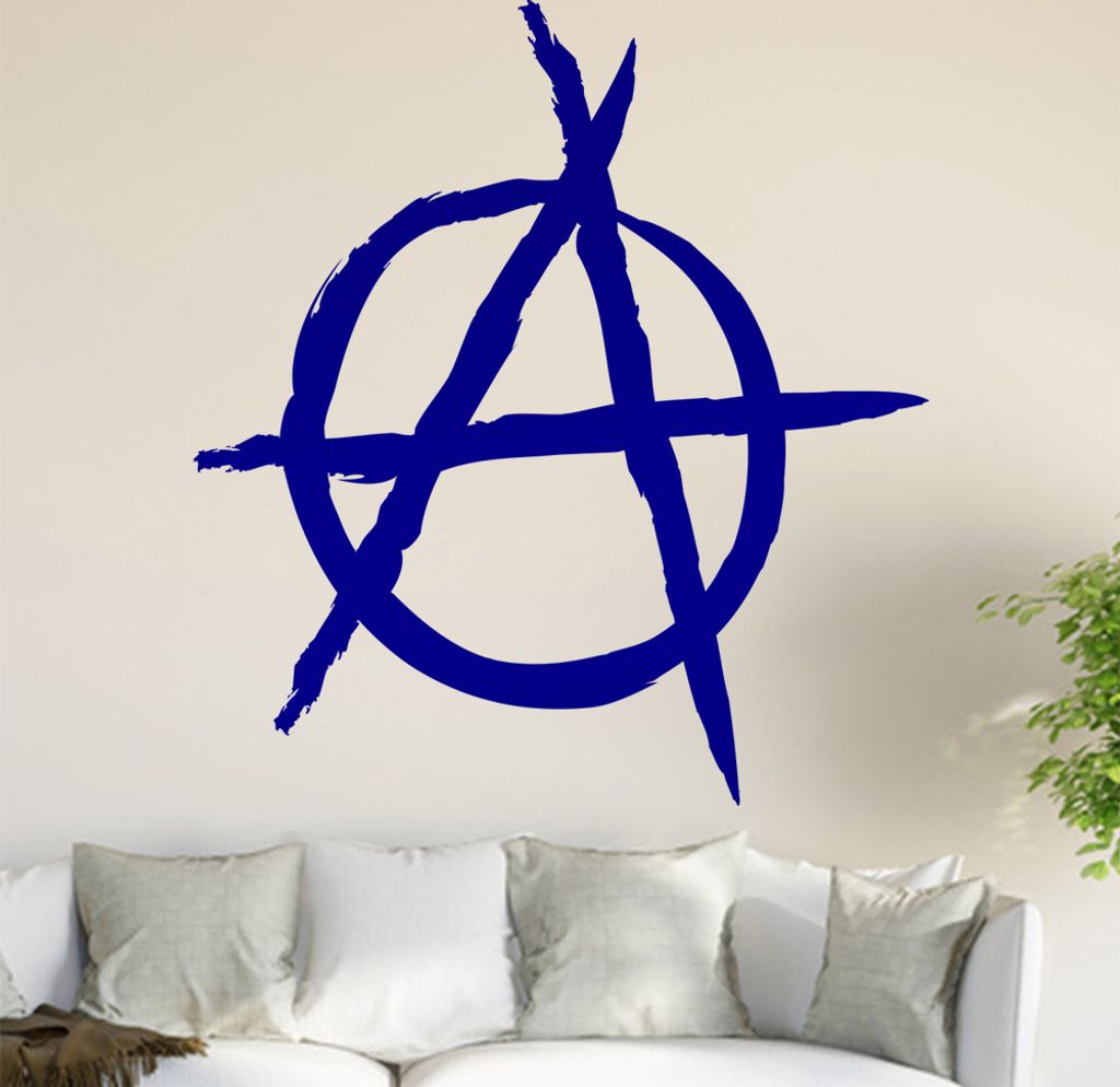 Anarchie Wandtattoo in 6 Größen - Wandaufkleber Wall Sticker - Dekoration, Küche, Wohnzimmer, Schlafzimmer, Badezimmer