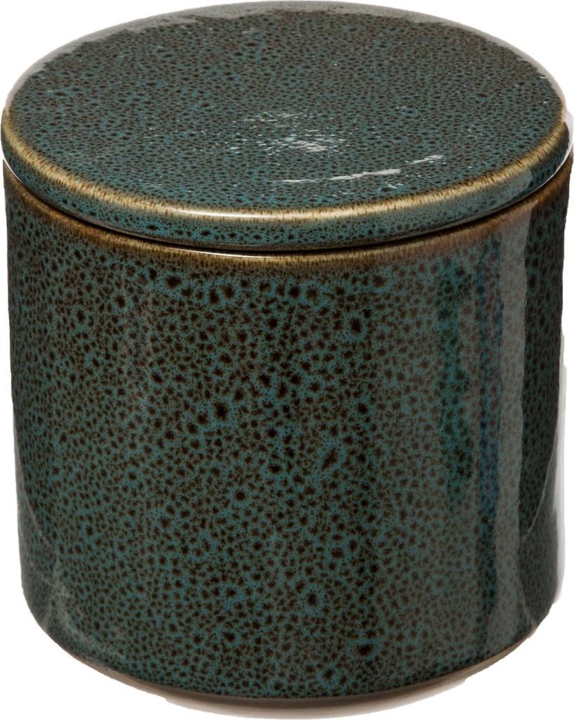 Wattepadspender GREEN HARMONY, Ø 10 cm, Keramik, grün