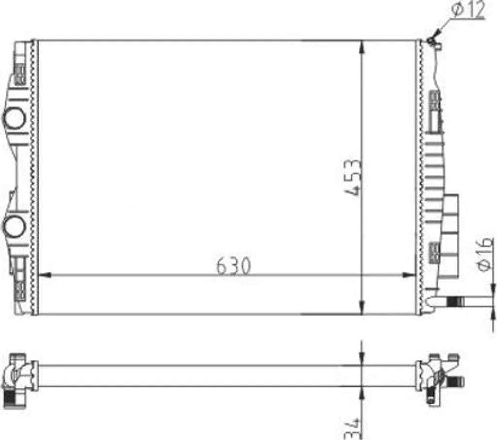 Radiateur moteur de rechange pour Scenic et Megane référence 8200325007