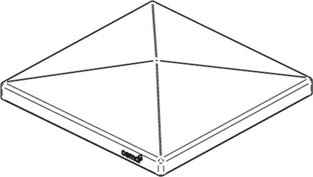 Pfostenkappe Osmo ALU-Cladding Rhombus für Pfosten 9 x 9 cm anthrazit